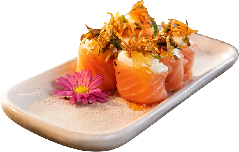 Combinado de sashimi de salmão fresco do Vera Sushi Lounge em Sapucaia do Sul